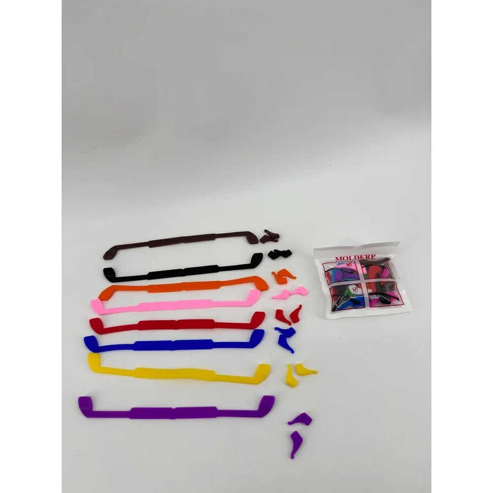 Molderp 8 Pack Kids Silicone Eyeglasses Straps and Ear Hooks Anti Slip Retainers